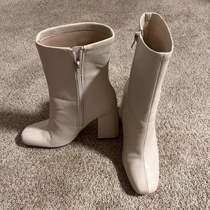 Cream boots